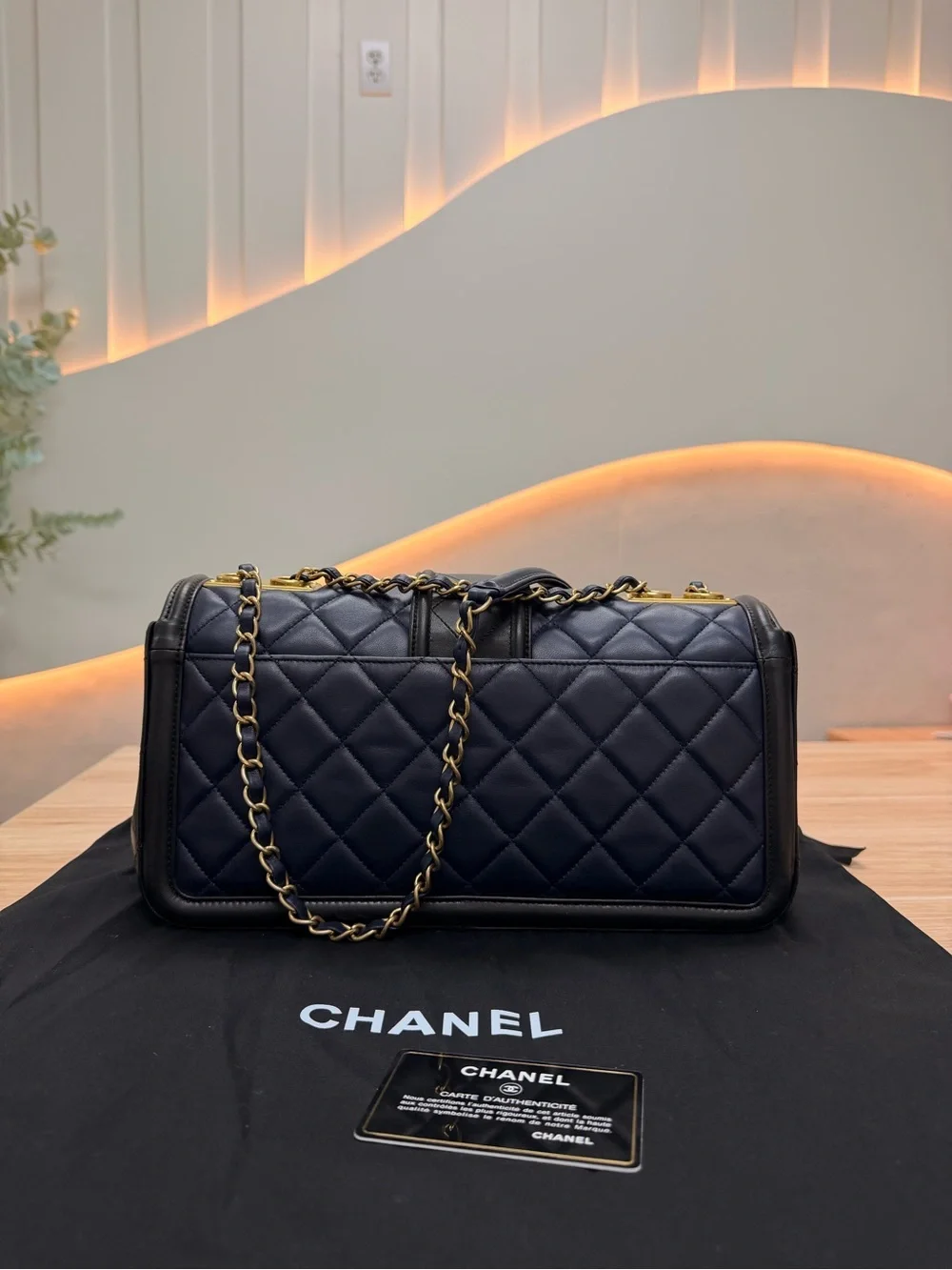 CHANEL quilted leather